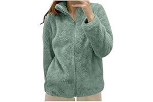 YEKDMXOP Felpa Donna Pile Invernale Caldo con Cerniera Giacca da Camera Donna Invernale Corta Pile Senza Cappuccio Giacche Invernale con Pile Tinta Unita Cappotto In Peluche Sherpa Giubbotto Fleece Comoda