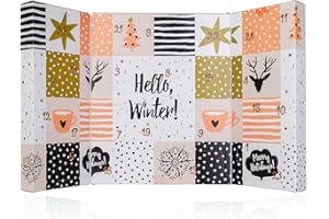 Accentra–calendario de Adviento de belleza con 24 artículos de maquillaje& cosméticos- calendario de maquillaje mujeres con brillo de labios, rímel, esmalte de uñas, sombras de ojos, aplicadores y más