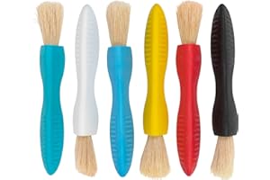 READY 2 LEARN Triangle Grip Paint Brushes | Set of 6 | 18m+ | Easy to Hold Paint Brushes for 2, 3 and 4 Year Olds | Encourage Writing Grip