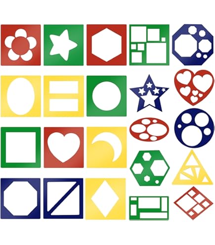 20 PCS POCHOIRS De Dessin Pochoirs Pour La Feuille De Dessin Modèles De