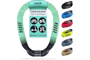 AARON Lock One candado de Bicicleta con código numérico de 5 dígitos, Alto Nivel de Seguridad, para Bicicleta eléctrica, Bicicleta de montaña, Bicicleta de Trekking, Bicicleta de Carretera (Verde)