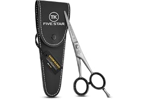 TK FIVE STAR Signature Professionell 5,5 tum vass frisörsax hårklippningssax med superfin mikrotrassel rostfri