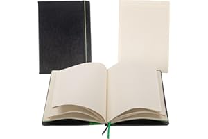 ‎WINTEX WINTEX Notizbuch in DIN A4 Kariert mit 96 Seiten und Perforation - Leder Hardcover Kladde, Bullet Journal und Notizheft für Schule oder Arbeit in Schwarz