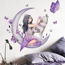 Stickers Muraux Pour Chambre D'Enfant - Déco Murale Amovible - Thème Animaux & Lune - Réf DL264