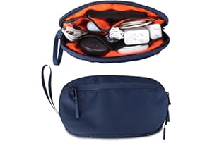 Teskyer Borsa Organizer Cavi - Portatile, Impermeabile, Design Compatto, 23 x 13 x 5 cm, Blu