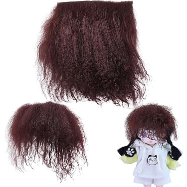 Harayaa Puppenperücke DIY – Lila Lockenperücke Aus Hitzebeständigem Draht Für Puppen Mit 33-36 Cm Kopfumfang