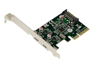 KALEA-INFORMATIQUE Carte contrôleur PCI Express PCIe vers USB 3.1 10GB 2 Ports externes Type C avec Chipset ASM1142