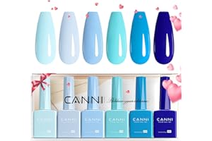 CANNI Smalto Semipermanente per Unghie, 6 Colori Gel Polish Nail Gel UV Soak off Diy Manicure Nail Art 2313