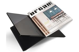 Honygebia Soporte Libros de Acrílico Negro - Atril para Libros de Acrílico con Marco en Cruz, Atril Libros Abiertos para Exhibición y Lectura, Adecuado para Arte Biblia Cocina Revista Receta Texto