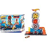 مجموعة ألعاب Hot Wheels City Wheel Tower Circuit Hot Wheels&trade; City Wheel Tower&trade;، هدية HDP02 للأطفال من سن 4 إلى 8 سنوات
