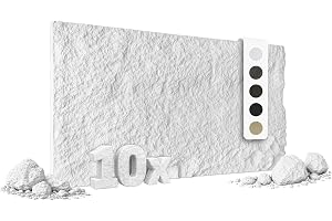 HEXIM Stenutseende stenplattor 10 stycken 120 x 60 cm PU väggbeklädnad 7,3 m² 3D-paneler, krossade stenplattor, väggpaneler