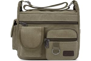 FANDARE Unisexo Lona Bolso de Bandolera La Bolsa de Mensajero Hombres/Mujeres Bolsa de Lona Bolsa de Hombro 7.9 Pulgadas Bolsa de iPad