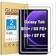 apiker Tempered Glass Screen Protector for Samsung Galaxy Tab S10 Plus/Tab S9 FE Plus/S9 Plus/S7 FE, 9H Hardness Screen Protector Film for Samsung Tab S10+/S9 FE+/S9+/S8+/S7+/S7 FE, with Frame