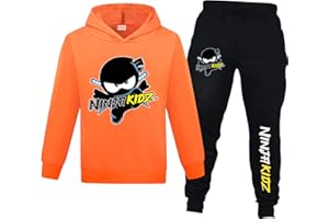 Banxidi Ninja Kidz Boys Tracksuit Hoodies Kids Sweatshirt Long Sleeve for 2-piece Sets Sportswear Clothing 2-13Years