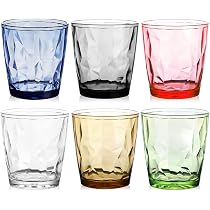 Lot De 6 Verres En Plastique 470ml PRITOK - Multicolores Aspect Cristal - Réutilisables Pour Maison, Camping, Fêtes