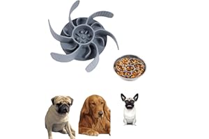 EMODWEY Mangeoire Anti-Boucle pour Chiens, Bol Slow Feeder réglable, Favorise Une Alimentation Saine et Une Digestion Lente, Antidérapant, Convient aux Bols de Plus de 12 cm de diamètre