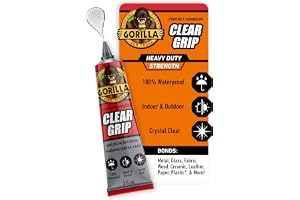 Gorilla Clear Grip Contact Adhesive, Waterproof, 3 ounce, Clear, (Pack of 1)