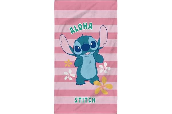 Disney Home Stitch Ohana tryckt strandark för barn | 100% bomull | Oeko-TEX