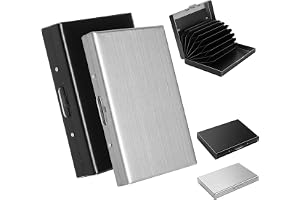 Kreditkortsetui kortfodral visitkortsfodral – kreditkortsetui RFID med kortfodral RFID-skydd, 2 st metall kortboxar av alumin