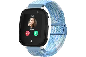 Lurmerea 20 mm magnetiskt flätat nylonarmband kompatibelt med Xplora X6 Play/Pro/Gen 2, vattentät, bekväm, mjuk, justerbar ersättningsrem för Anio, 6/5, barn, flickor, pojkar
