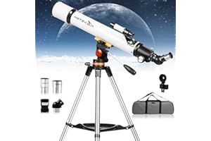 Télescope Astronomique pour Adultes Débutants, Ouverture 70mm (28x-210x), Télescope Réfracteur Professionnel pour Enfants, avec Adaptateur Téléphonique, pour l'observation Planétaire et Lunaire