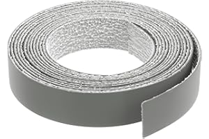 sourcing map Edge Banding, 3/4 Inch x 10ft Pre-Glued Veneer Edging Iron-on Flexible Edge Banding for Cabinet Repair Furniture Restoration, Dark Gray