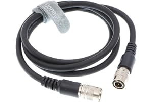 Câble d'alimentation Uonecn Hirose 4 broches mâles, environ 1 m, compatible avec les mélangeurs audio, ordinateur portable, microphone, caméra de sécurité, etc.