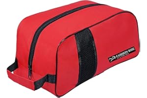 FASHION RISE Waterproof Sports Boot/Shoe/Travel Bag for Football Cricket Rugby Golf Toiletry Gym for Men/Women (Red)
