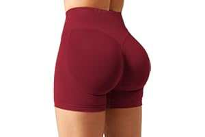 YEOREO Pantaloncini sportivi da donna Invisible Scrunch Butt Lifting Gym Training Shorts 4.5" Seamless Leggings corti da donna push up Booty Biker Shorts Nero per donne sportive