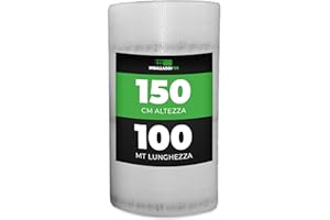 ImballaggiPer Rotolo Pluriball Economico accoppiato con HD, Bobina per Imballaggio e Spedizione, H 150 cm L 100 mt
