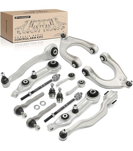 Gariqe Front Suspension Kit, Upper Lower Control Arm Assembly Sway Bar Link Outer