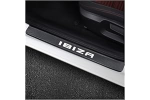 CWWHY 4 Stück Auto Carbon Fiber Türschwelle Anti-Verschleiß-Schutz Aufkleber Für SE-AT Ibiza