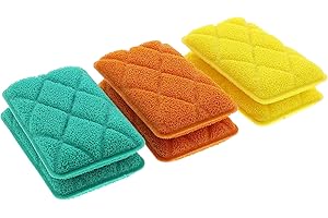 ‎COOLINATO Coolinato 6er Set Silikon Schwämme Schwämmchen, 11,5 x 6,5 x 2 cm, hygienisch und spülmaschinenfest, für empfindliche Oberflächen wie Glas, beschichtete Töpfe und Pfannen