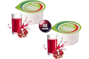 FOODAR AM Gel Cup Acquagel Granatina con Edulcorante - Acqua Gelificata - 48 Vasetti da 125 g