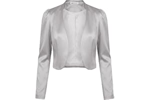 Bolerose Formale Raso a Maniche Lunghe Bolero Giacca