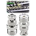 brileze 2 Pack BNC to SO239 Adapter RF Coaxial Aerial Connector BNC Male Plug to UHF PL259 Female Low Loss Ham Radio for RF Antennas Wireless LAN Devices Coax Jack Cable Wi-Fi Radios