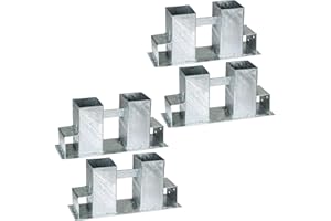 TecTake Stacking aid for firewood stove wood log storage rack | galvanised steel | - different quantities- (4 pieces | no. 402521)
