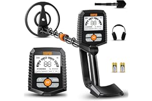 SUNPOW Detector de Metales Impermeable para la Detección de Oro, Estable Anti-interferencia, Mayor Precisión, Pantalla LCD más Grande, 4 Modos, 8 "Bobina de Búsqueda