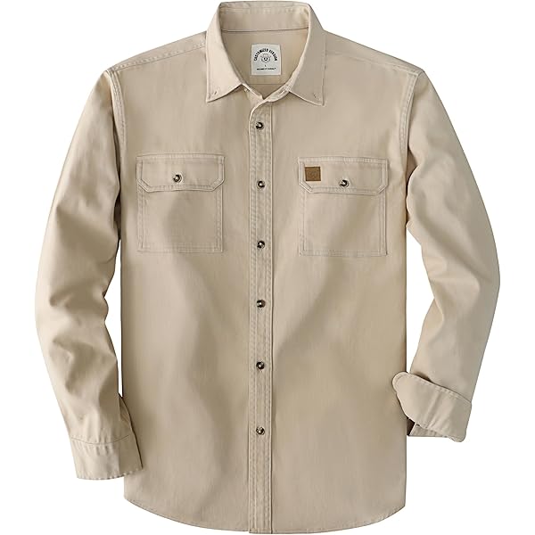 Dubinik® Werkoverhemden met Lange Mouwen voor Heren Casual