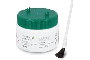 SYNYEY Pasta saldante per flusso Degufit 3000, 250 g, con spazzola per l'installazione dell'acqua potabile con tubi di rame, pasta per saldatura, pasta per saldatura, saldatura