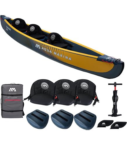 Kayak Gonflable Zray Tortuga 2 Places - Canoë Rigide - Pack Complet : Pagaies, Pompe, Sac - Bleu