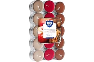 BISPOL 30 podgrzewaczy zapachowych jabłko - cynamon AURA 4h