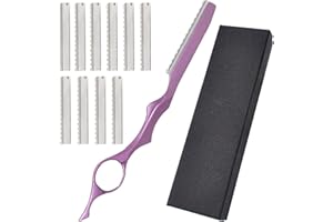 JUANXIAN Profesjonalna maszynka do golenia ze stali nierdzewnej z cięciem piór (różowa)