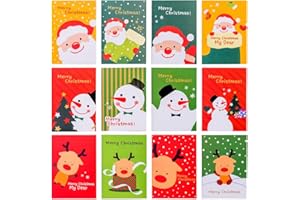 FEELAVA 30 Pezzi Mini Quaderni di Natale Taccuini Tascabili Portatili per Bambini Babbo Natale,Pupazzo di neve, Quaderno a renna Memo Great Stock Party Bottiglie per sacche per ragazze e ragazzi, 12 stile