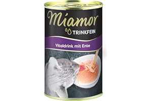 MIAMOR - Vitaldrink | Délicieuse Boisson pour Chats Adultes pour favoriser l'absorption des liquides. Complément Alimentaire dans Une boîte pour Soutenir la Fonction rénale | 24 x 135 ML de Canard