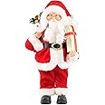 The Magic Toy Shop Standing Santa Claus Figure 12" - Ideal Size for Mantels Tabletops Shelves - Traditional Christmas Decorations Indoor Father Christmas Figures Xmas Christmas Ornaments for the Home