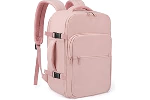 ETRONIK for Ryanair Cabin Bag Underseat, Travel Backpack Womens with TSA Approved, Hand Luggage Carry on Bag with 14 inch Laptop, Rucksack Backpack for Travelling Flight Work, Pink