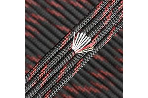 PSKOOK Paracord Survival Cord with Waxed Tinder Fishing Line Cotton Thread Outdoor Commercial Grade Braided Fire Parachute Cord Ropes
