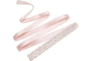 Jeesblsy Cintura da Sposa con Strass, Matrimonio Cintura in Cristallo da Damigella D'onore Fascia da Sposa in Cristallo Accessoires per Vestito Abito da Sera da Ballo