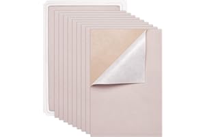 BENECREAT 20PCS Velours (Ivoire) Tissu Feutre Collant Retour Feuilles A4 (21x30cm) Feuilles Collantes Auto-Adhesif, Durable Resistant a l'eau, Multi-Usage, Ideal pour Art et Artisanat
